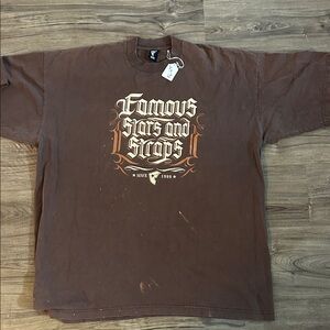 Famous Stars & Straps Brown Short Sleeve Tee